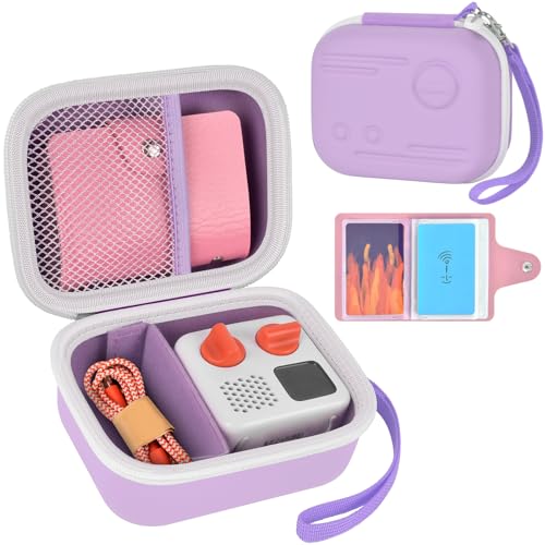 Image of Carrying Case for Yoto Mini Player with 24+ Card Holder-Purple | Hard Shell,Removable Divider, Keep Essentials Protected and Organized for Travel, Car Rides and Daily Use, Case Only