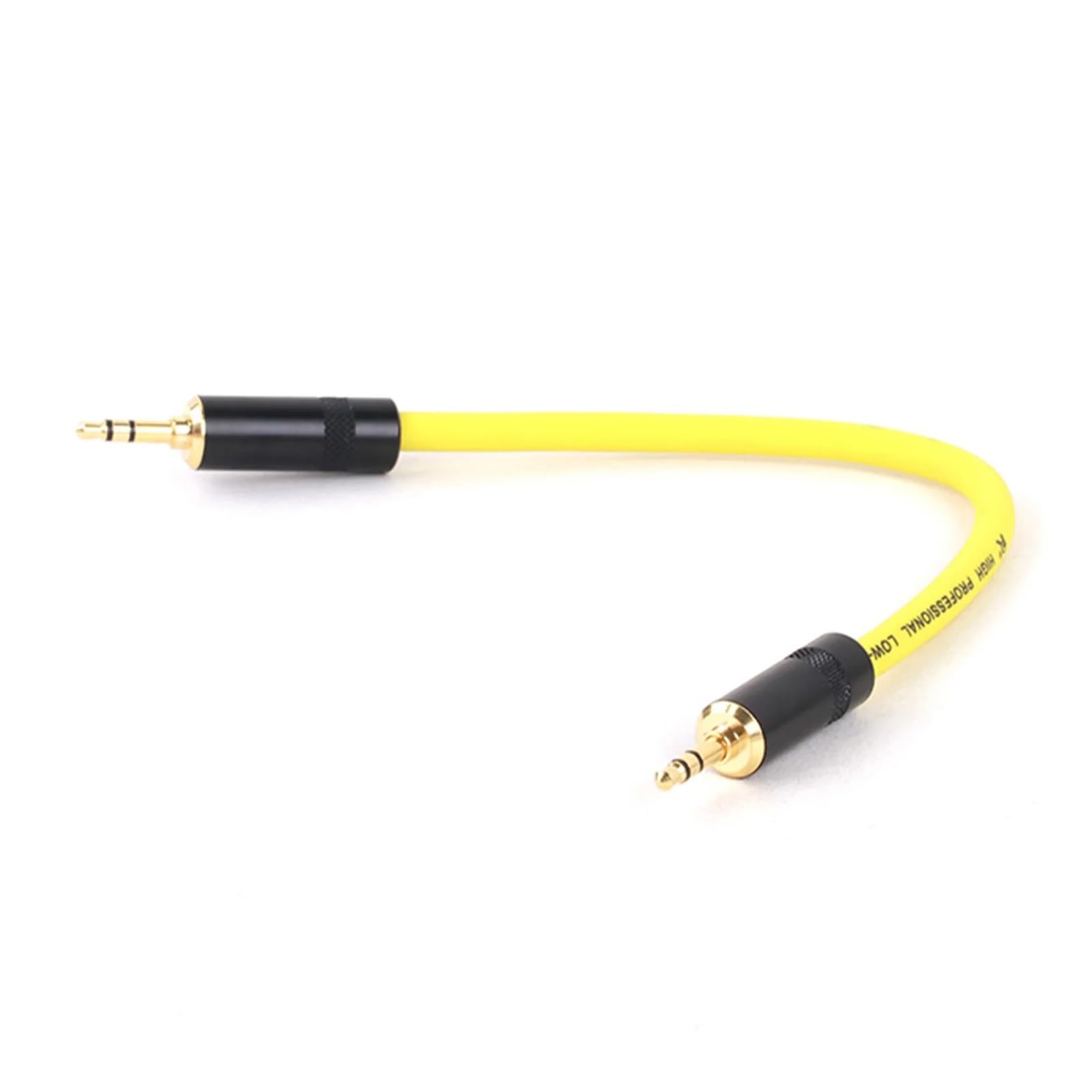 Câble de raccordement jack mâle 3,5 mm 1/8" vers jack mâle 3,5 mm 1/8" vers droit, plusieurs couleurs(Giallo,2m)