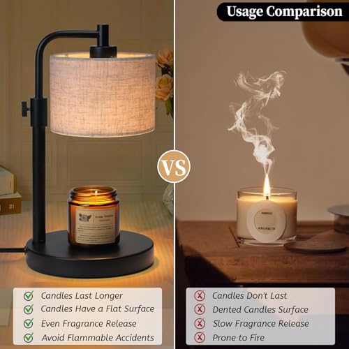 NITOWOLF Candle Warmer Lamp, Candle Lamp Warmer with Timer Adjustable Height Wax Warmer La - image 5