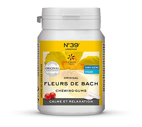Fleurs de Bach Chewing-Gums N°39® Urgence, Calme & Relaxation, Goût Prune-Cerise Cover