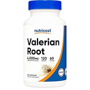 Nutricost Valerian Root Capsules (1000mg Per Serving) 120 Capsules – 4,000mg Equivalent Per Serving (4:1 Extract…