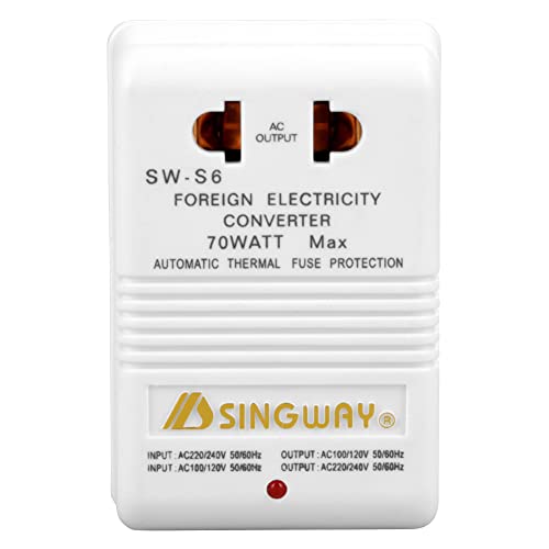 120v to 240v Converter + 110V/120V 220V/240V Step 70W Step‑Up&Down Voltage Converter Transformer (CN Standard Plug) up/Down Travel Adapter Suitable for Electrical Appliances Under 30w Plug
