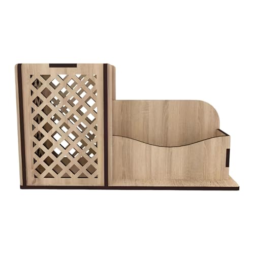 Portalápices de madera, estante para reglas de escritorio, estuche de almacenamiento de gran capacidad para el hogar, oficinas, sala de cosméticos