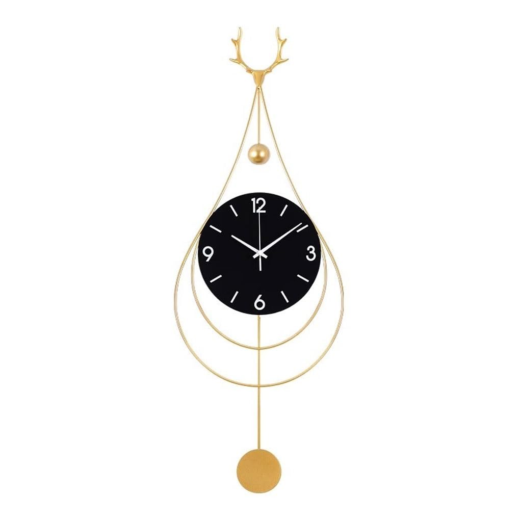 GFHTRELY Wall Clock Clock Wall Clock Light Luxury Living Room Wall Hanging Decorative Clock Creative Fashion Modern Atmosphere Home Clock Clock