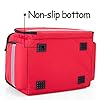 CURMIO Sac Infirmière, Sac Médical, Sac Clinique avec Fond Antidérapant pour Les Visites à Domicile, Soins de Santé, Cadeaux Parfait pour Les Étudiants en Soins Infirmiers, Médecins, Rouge #3