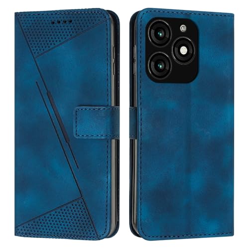 Étui portefeuille à rabat pour itel A70 avec dragonne robuste et fente carte bleue