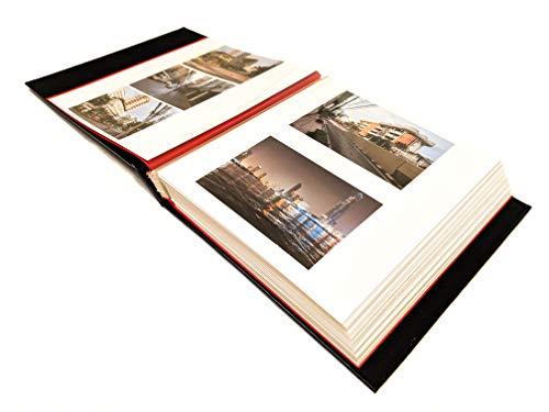 Self Adhesive Photo Album, Vegan Black Leather, 100 Pages 50 Sheets, Scrapbook, Wedding, Magnetic Sheet, Self Stick, 4x6, 5x7, 8x10, 8-1/2x11, Picture, Family, Large, Travel, Book, Portfolio