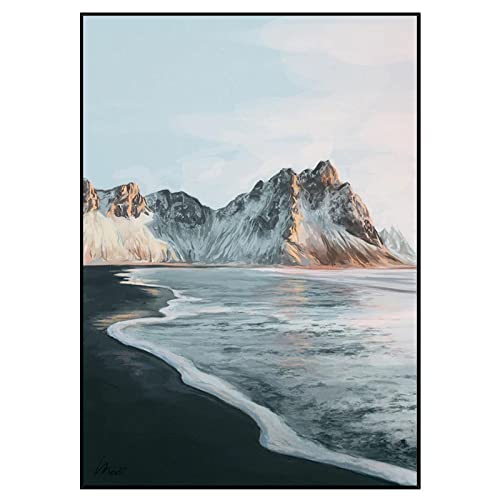 Tableau couteau 3D abstrait Dawn Coast haut de gamme grand format vertical - 2
