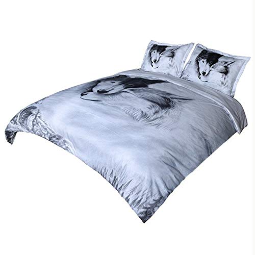 Housse de couette loup 3D de qualité supérieure pour grand lit King size