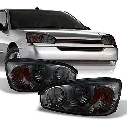 AKKON - For Chevy Malibu OE Replacement Smoke Bezel Headlights Driver/Passenger Head Lamps Pair New