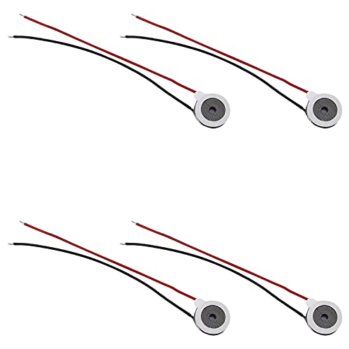 Fielect 4Pcs DIY Magnetic Speaker 0.5W 8 Ohm 10mm Diameter Round Shape Replacement Loudspeaker
