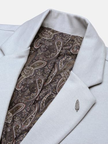 Image of SHOWOFFFF Men Solid Single Breasted Formal Blazer | Notched Lapel Full Sleeves Cotton Blazer for Mens | Slim Fit Regular Length Blazer for Men's