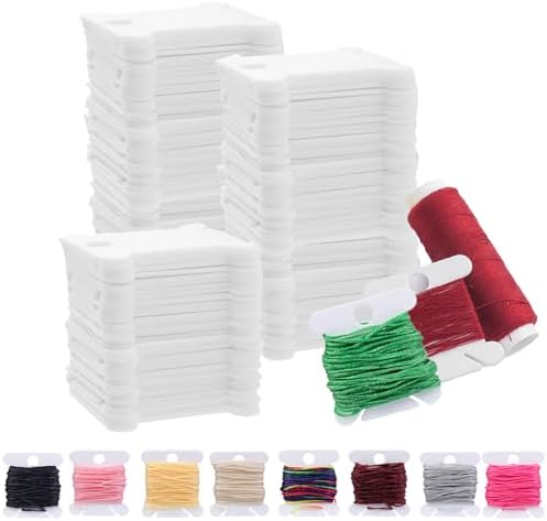 Floss Bobbins Card 100pcs 5 Colors Thread Bobbins Plastic for Cross ...