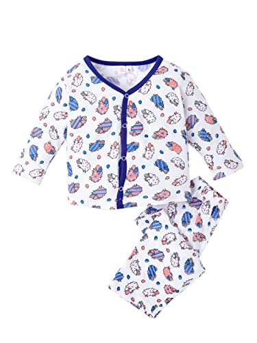 Image of babywish Baby Boys and Baby Girl Clothing Set 100% Cotton Full Sleeve Jhabla T-Shirt Trouser Pajama Newbrn Kids Clothes Set