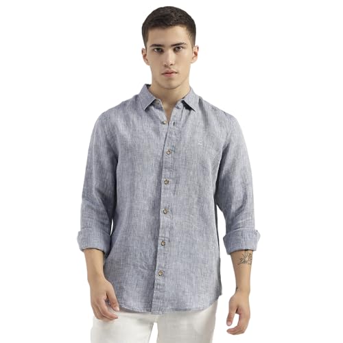 Image of United Colors of Benetton Regular Fit Spread Collar Solid Shirt