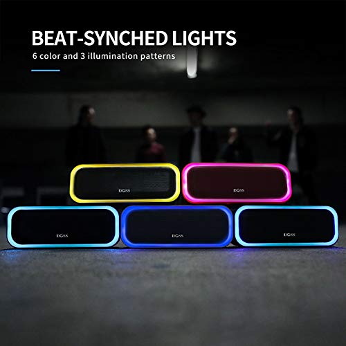 DOSS SoundBox Pro Cassa Bluetooth Altoparlante 20W Senza Fili, Speaker Portatile, Cassa Wireless Bluetooth 4.2 con TWS，LED Colorato，Tempo di Riproduzione di 12 Ore, Nero