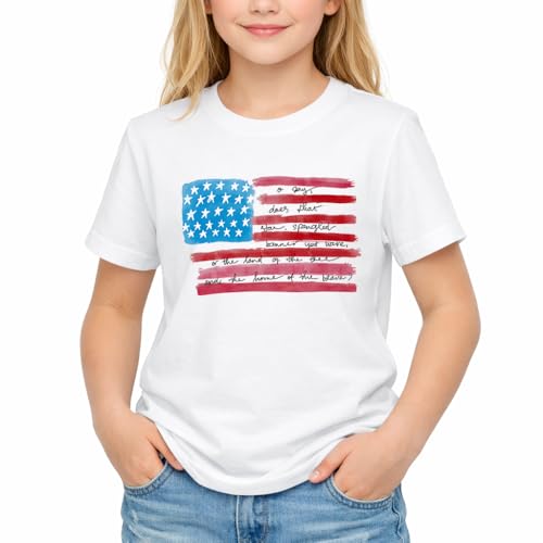 Image of Boys Constitution Day 250 Anniversary USA Shirt Independence Shirt 3-8T | for Kids Boys Girls Toddlers 3T-8T, 4th of July Dinos Flag Patriotic Tee, Independence Day