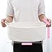 ABenkle Small Storage Basket with Handles, Cotton Rope Woven Dog Cat Toy Bin, Decorative Shelves Closet Organizing for Nursery Laundry Bedroom, 14.2''x 11''x 5.1''