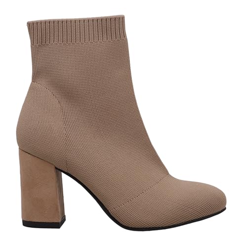 MIA Erika Mujer: botines de alta sofisticación con ajuste textil acanalado 2