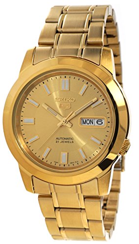 Seiko 5 Classic Automatic Gold Tone Watch SNKK20K1