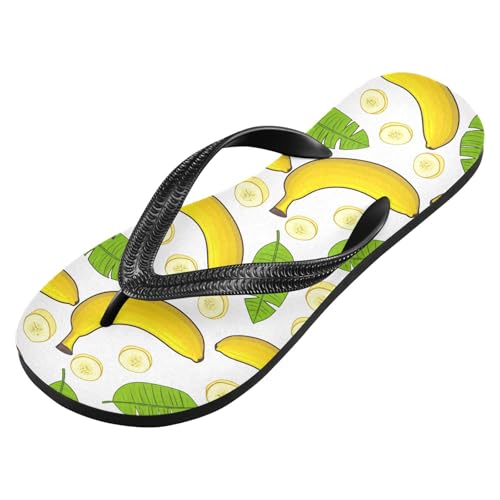 Banana Leaf White Flip Flops for Beach Thong Sandals Anti-slip Lightweight Shower Shoes for Summer Outdoor Travel2