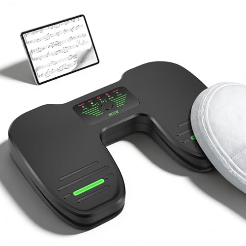 Eirolace Bluetooth Page Turning Pedal, Wireless Page Turner, Wiederaufladbarer Bluetooth Fußschalter für Telefon, Tablets, Kindle, Tragbares Fußpedal Kompatibel mit iOS und Android