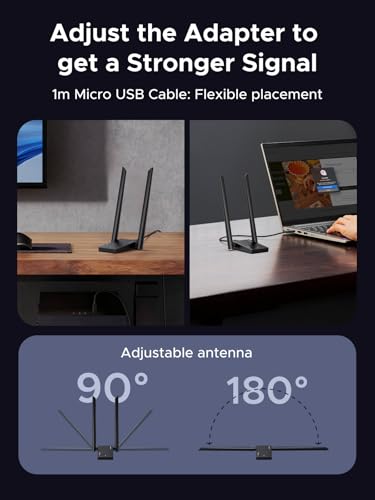 UGREEN AXE5400 WiFi Adapter for Desktop PC, WiFi 6E Dongle - image 6