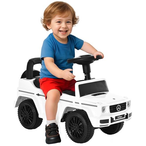 HOMCOM 3 in 1 Kids Ride On Car G350 Licensed Foot To Floor Slider Toddler Push Along NO POWER White 12-36 months