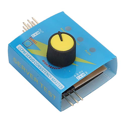 Akozon Servoprobador RC de 3 Canales con Indicador de Tres Etapas para Pruebas Precisas de ESC y Motores, CC 4,2-6,0 V, Ideal para Aficionados y Profesionales