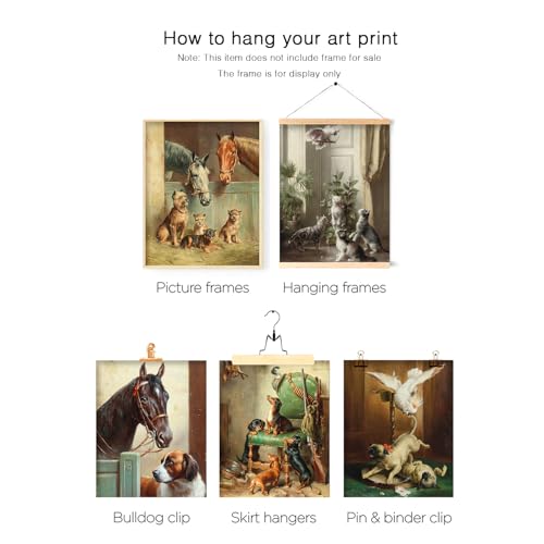 Impression murale vintage de chien 28x35cm pour sublimer un mur vide