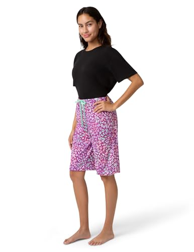 Image of HUE Women's Summer Vacation Pajama Separates, Soft, Whimsical Print Pjs with Tropical Beach Themes, Flip Flops, Cocktails