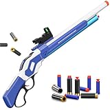 Ouzhimanxing Shell Ejecting Toy Gun (27-Inch),Soft Bullets Toy Shotgun Gun, Lever-Action Design, Perfect As a Birthday-Holiday for 8-12 Year Olds (Blue)