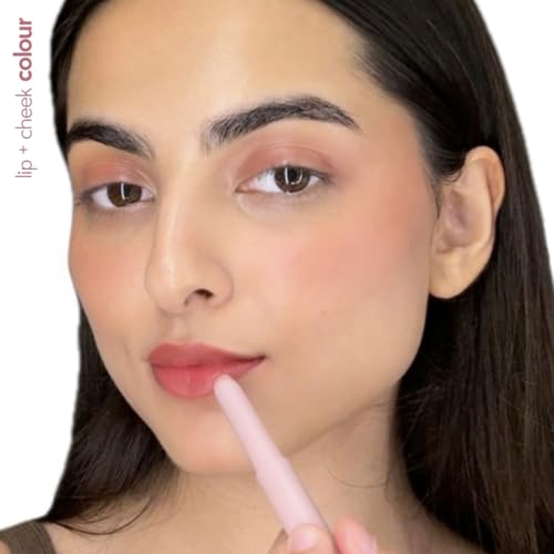 Image of Ruby's Organics OneStick Lipstick for Women - Blurr, Lip and Cheek Contour Crayon, Matte Finish, Lip Makeup - Enriched with Antioxidants and Vitamins, Chemical Free - Coral