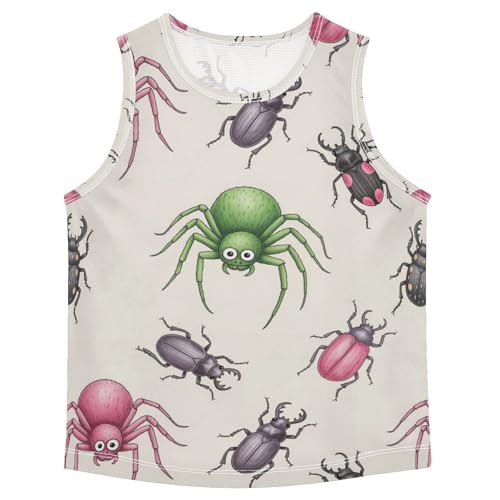 J JOYSAY Tiny Animal Colorful Boys Tank Top Sleeveless Muscle Shirts Quick Dry Workout Active Sport Kids T-Shirts 3-15T