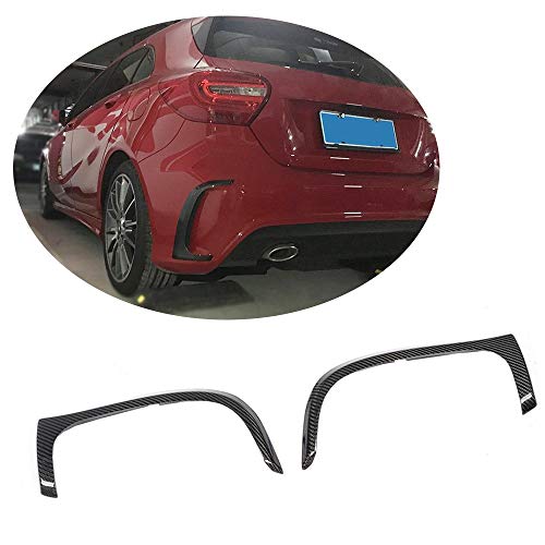 MCARCAR KIT For Mercedes Benz A-Class W176 A45 AMG Pre-facelift 2013 2014 2015 Real Carbon Fiber Rear Bumper Vents Exterior Fins