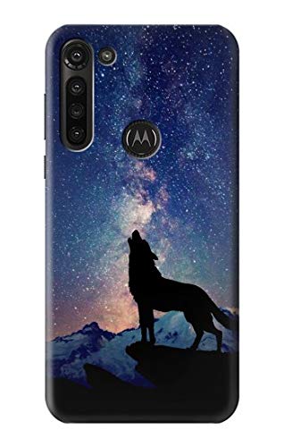 Etui Motorola Moto G8 Power Wolf Howling coque rigide loup