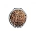Bear Feather Design Hand Compact Mirror Round Portable Pocket Glass