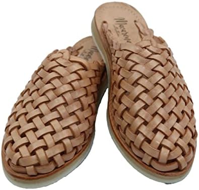 Macarena Collection Huarache Sandal Colorful Leather Mexican Style Color Tan Panal (us_footwear_size_system, adult, women, numeric, medium, numeric_8) | Image 3