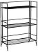 Convenience Concepts Xtra Storage Shelves - 3-Tier Wide Folding Metal Storage Shelves, Closet Organizer for Office, Laundry Room, Bedroom, Garage, Kitchen, Bathroom, Black