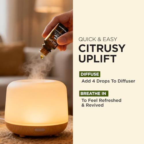 Image of 100% Pure Orange Essential Oil - 0.34 Fl Oz - Orange Oil for Hair, Skin, Diffuser, Aromatherapy & DIY Candle Making Scent