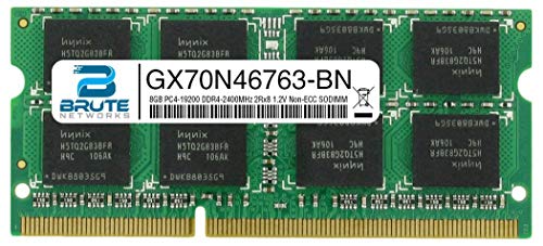 Brute Networks GX70N46763-BN - 8GB PC4-19200 DDR4-2400MHz 2Rx8 1.2V ECC SODIMM (OEM PN # GX70N46763ɑ)