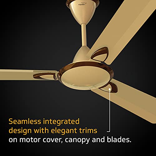 Image of V Guard Gatimaan Plus As Ultra High Speed Fan Ceiling Fan For Home|100% Copper Motor|High-Performance 3-Blade Ceiling Fan|Advanced Coating For Extraordinary Rust Resistance|Imperial Gold|1200Mm