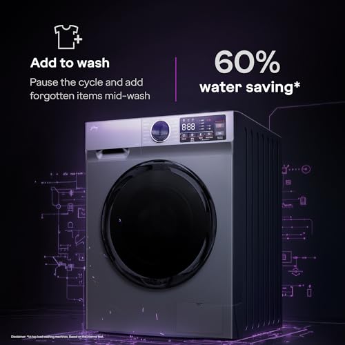 Image of Godrej 9 Kg 5 Star, 4 Years Comprehensive Warranty, AI Powered, Steam Wash, Pause The Cycle, Digi Inverter Fully Automatic Front Load Washing Machine (WFEON CEL 9014 IEBT SLSR, Silver Stream)