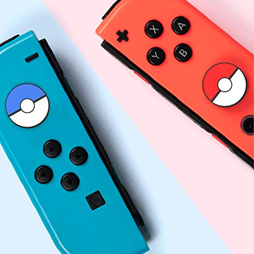 Ferkurn Switch Thumb Grip Caps for NS Joycon & Switch Lite, Switch Joystick Caps Analog Grips Button Caps Joy con Grip Cover Controller Skin Thumbstick Grips, Yellow Red Blue Switch Caps