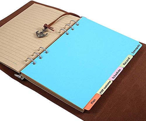 Carnet de notes élégant en cuir véritable et pages blanches haut de gamme
