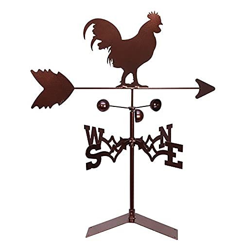 Veleta de Metal para jardín, Veleta Vintage con Forma de Gallo, Veleta giratoria de Hierro para controlar la Velocidad del Viento, esculturas de Animales para jardín, estatuas para decoración de Jard