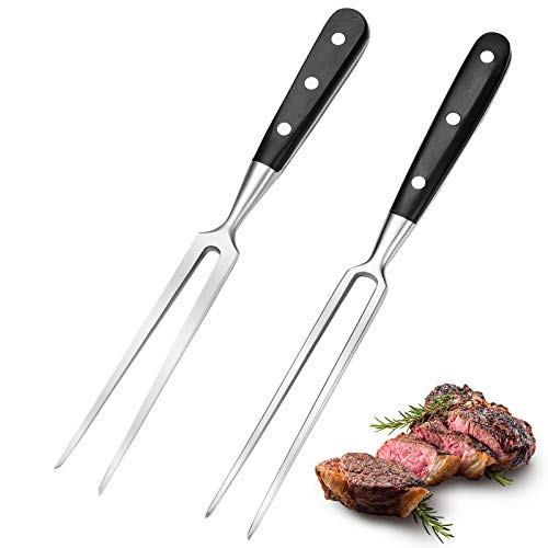 2 Pieces Carving Forks 12 Inch Stainless Steel Meat Fork Barbecue Fork