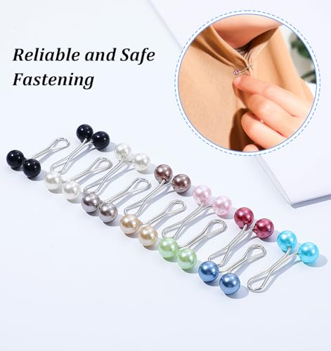 Image of 12Pcs Pearl Hijab Pins, Pins for Hijab, Muslim Headscarf Shawl Clips, Safety Pins, Decorative Accessories for Casual and Formal Wear