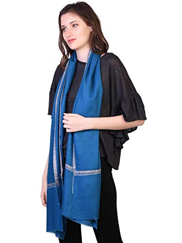 100% Cashmere Handmade in Kashmir (Gift Box) HandWoven Shawl Wrap Hand Embroidery Pashmina Scarf Winter3