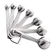 PALADA Stainless Set of 7-Small Tablespoon to 1/8 Metal Teaspoon Set Mini Measuring Spoons, Medium, Steel